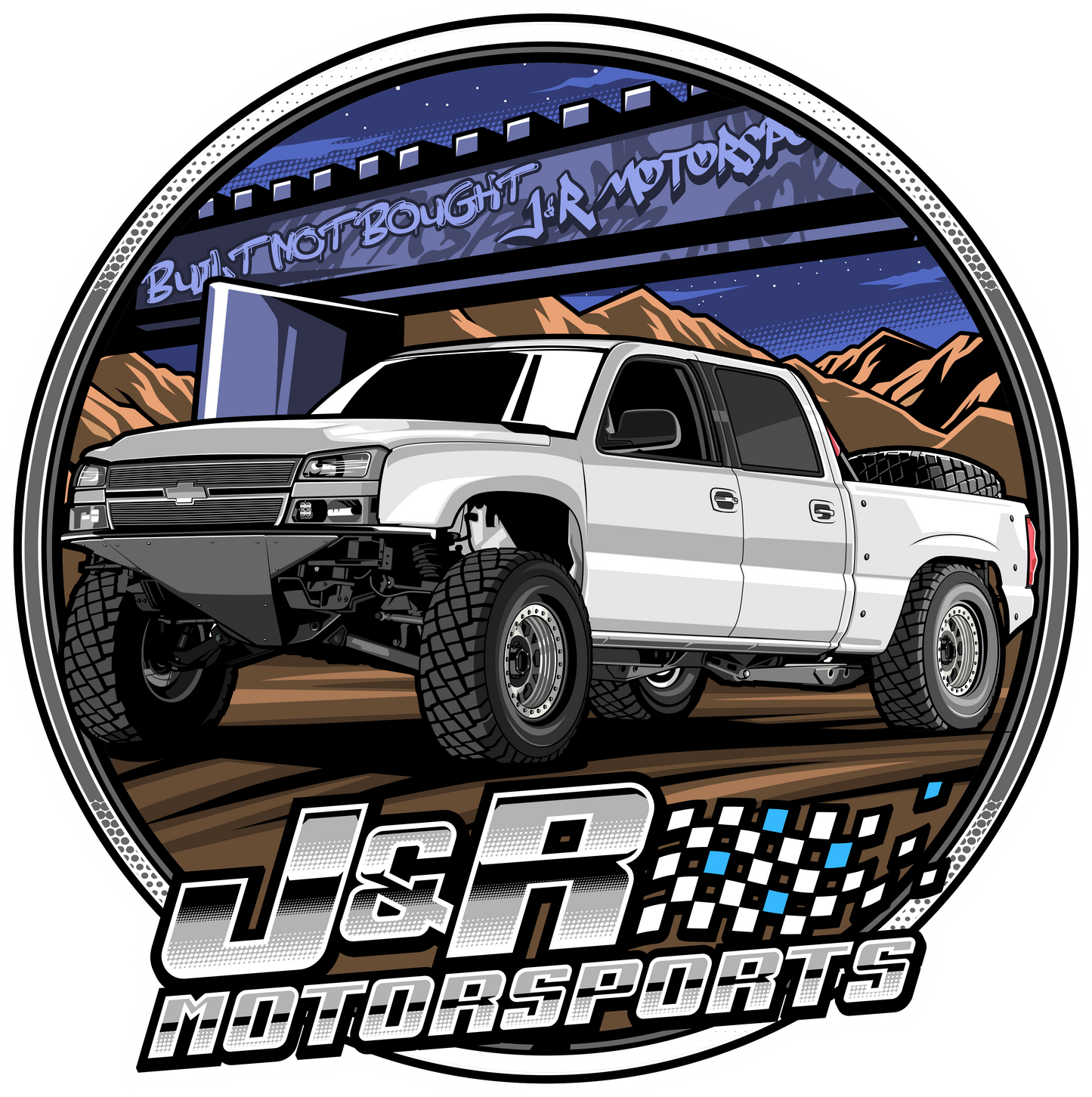 J&R Motorsports Vinyl Sticker 3x3"